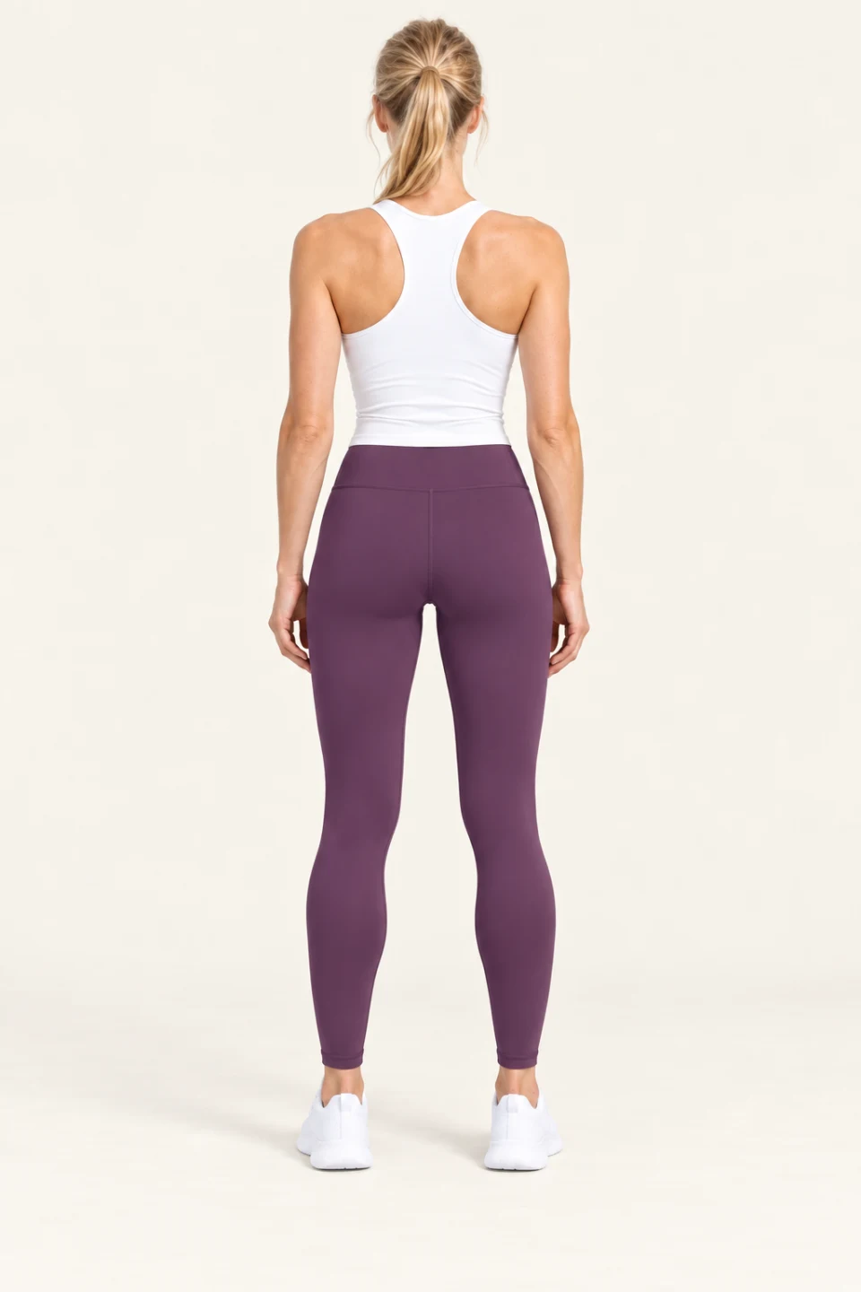 LS-B0005 Plum Purple back view — standardized AI styling preview