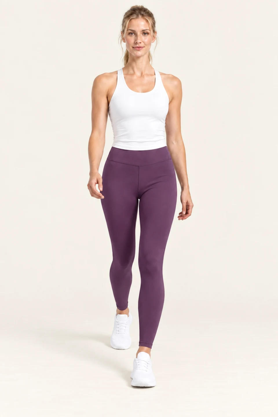 LS-B0005 Plum Purple motion view — standardized AI styling preview