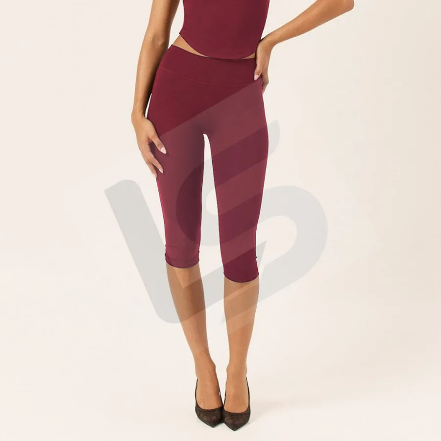 LS-B0011 Women's Yoga Leggings in Cherry Red, original product photograph