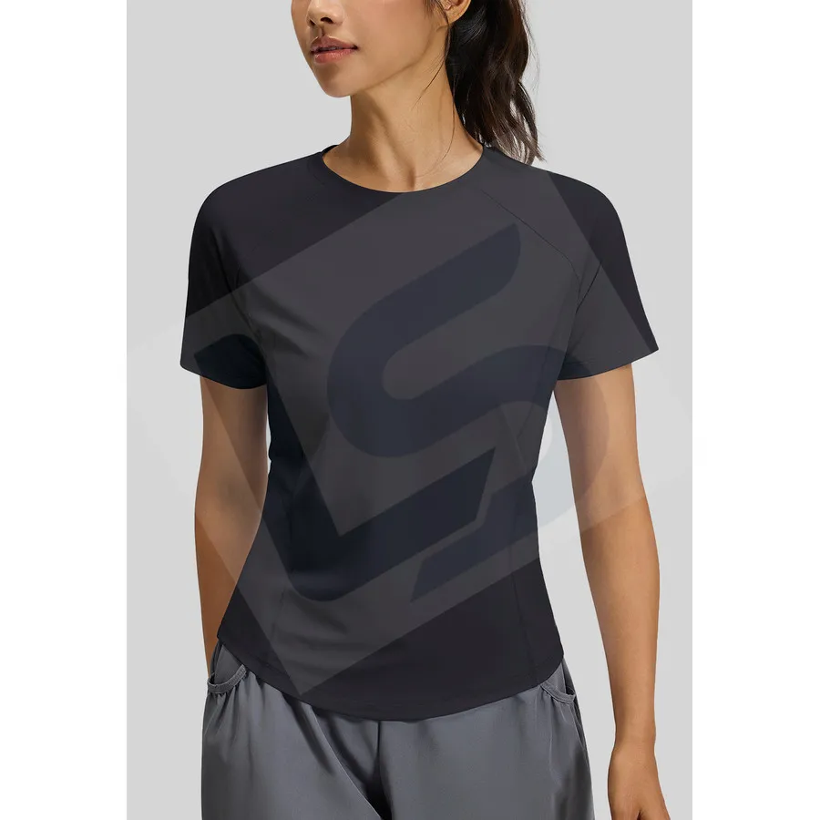 LS-B0013 Women's Training T-Shirt in Black, original product photograph