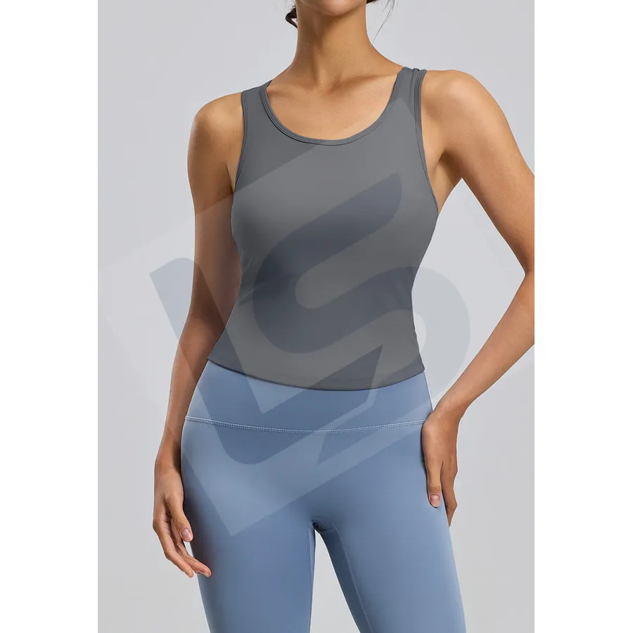 LS-B0018 Women's Training Tank Top in Grey, original product photograph