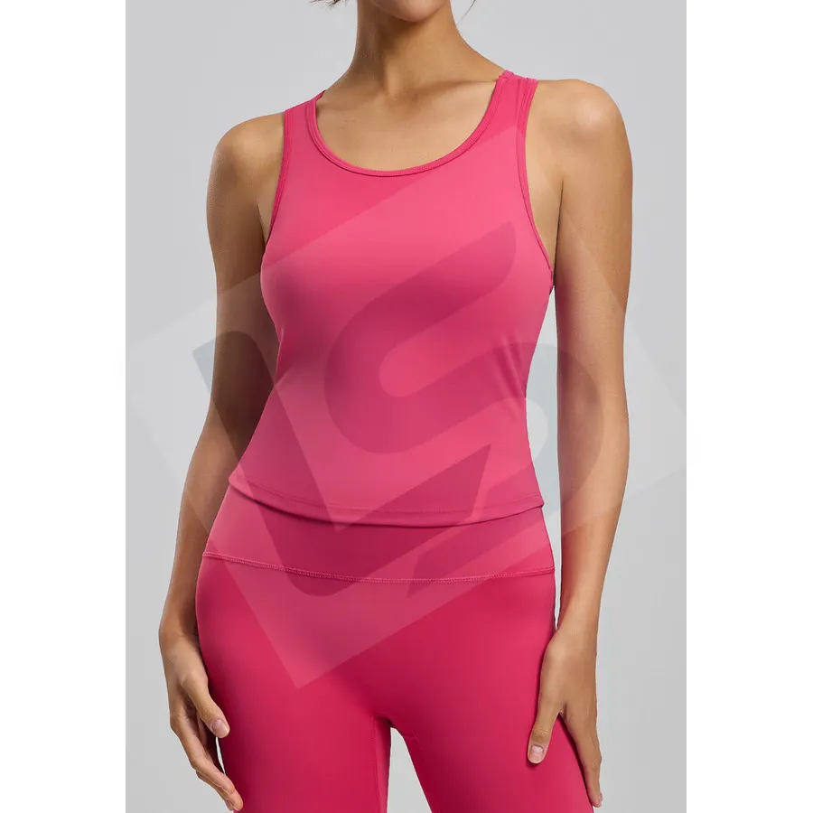 LS-B0018 Women's Training Tank Top in Raspberry Red, original product photograph