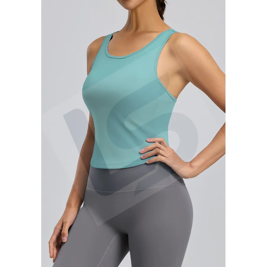 LS-B0018 Women's Training Tank Top in Green, original product photograph
