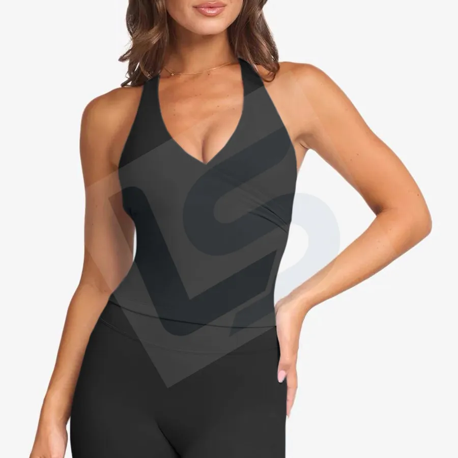 LS-B0019 Women's Training Tank Top in Black Top, original product photograph