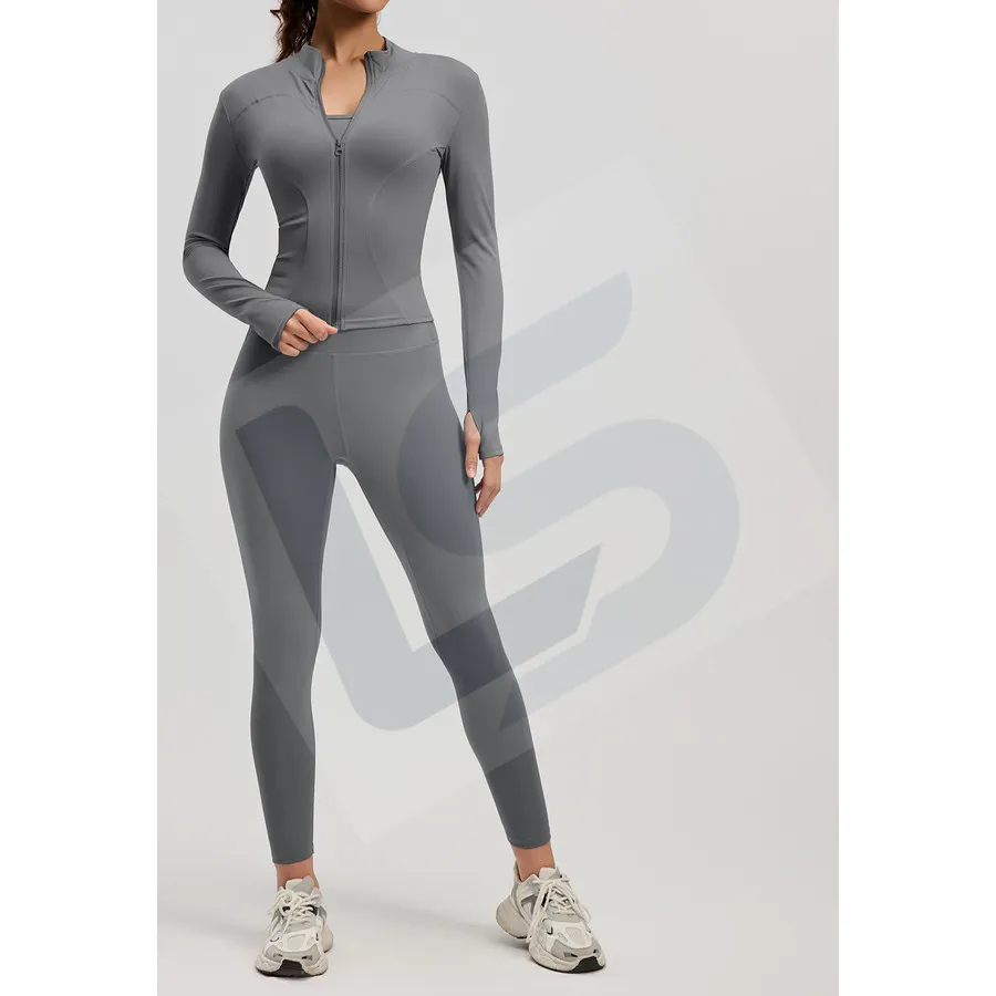 LS-B0021 Women's Activewear Set in Grey Variant 1, original product photograph