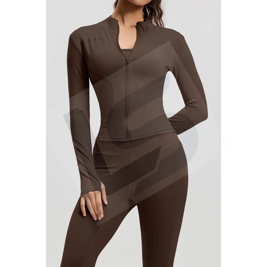 LS-B0021 Women's Activewear Set in Coffee Variant 1, original product photograph