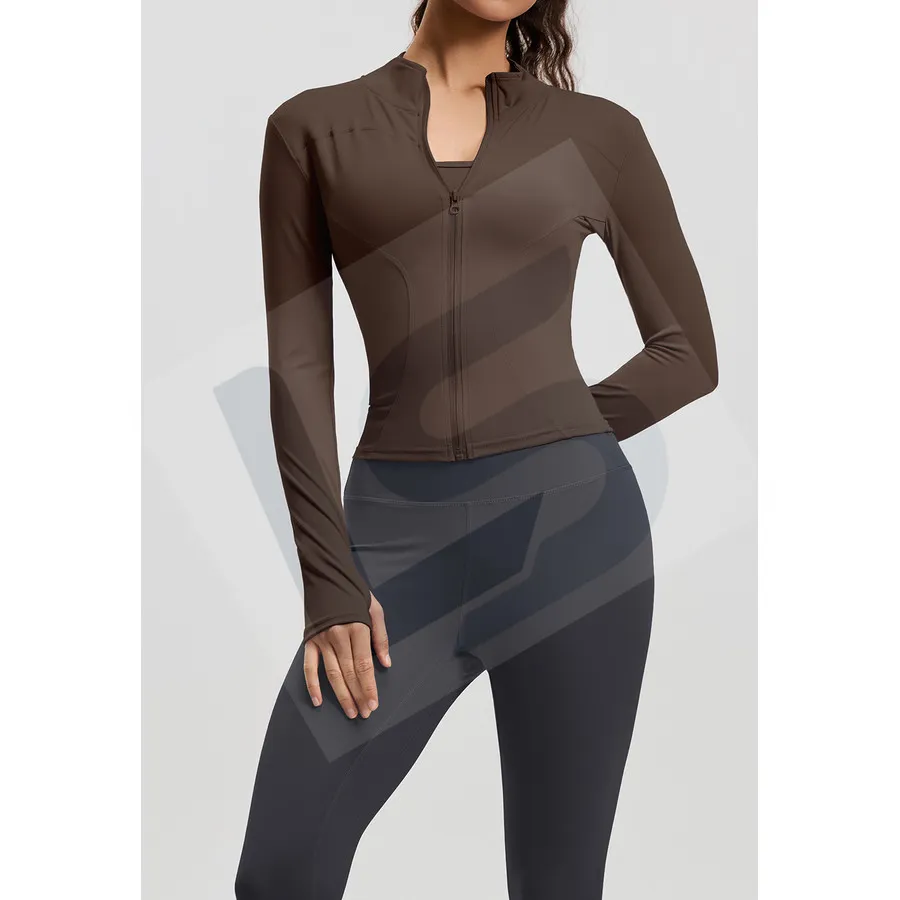 LS-B0021 Women's Activewear Set in Coffee Variant 2, original product photograph