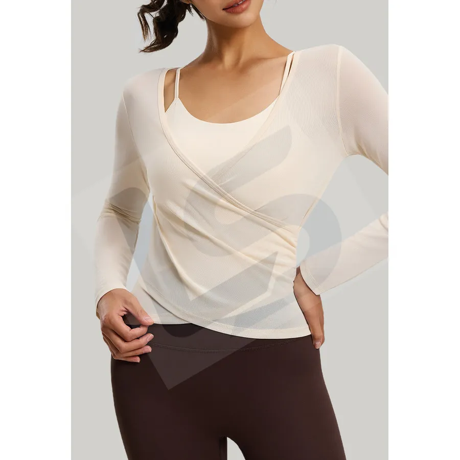 LS-B0022 Women's Activewear Set in Ivory, original product photograph