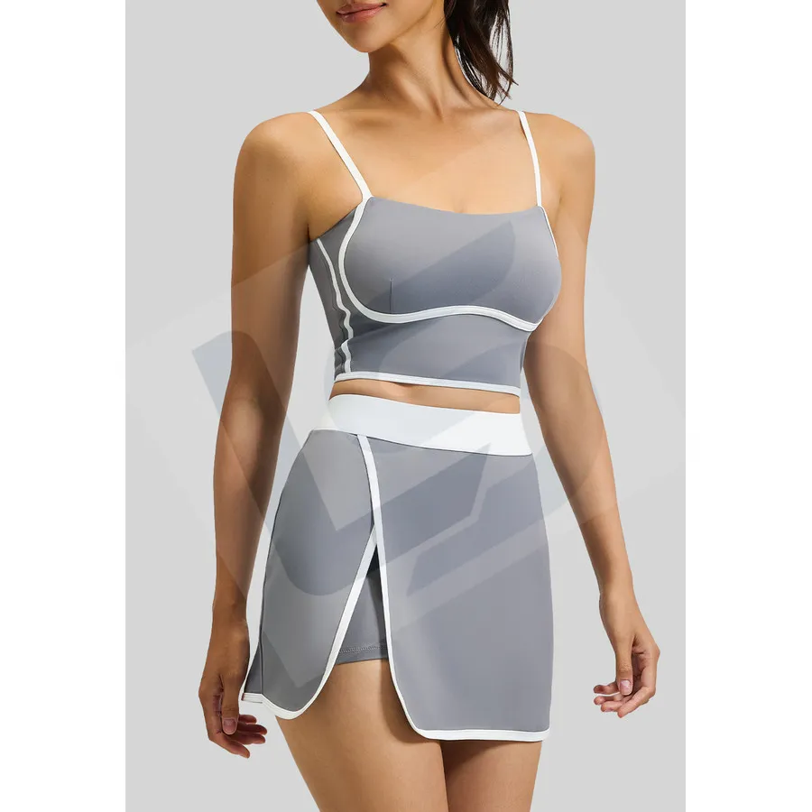 LS-B0023 Women's Activewear Set in Grey, original product photograph