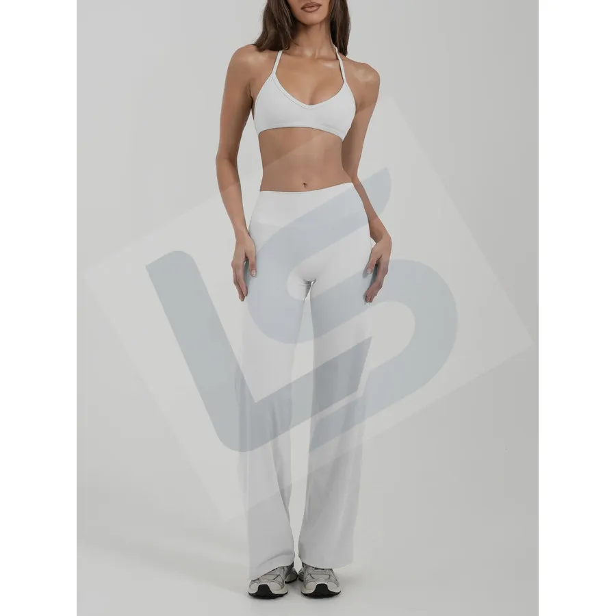 LS-B0024 Women's Activewear Set in Glacier White Top, original product photograph