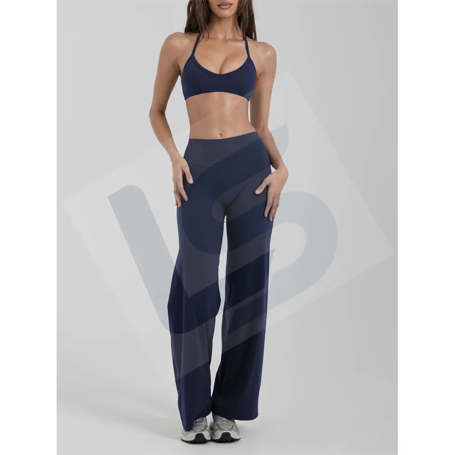 LS-B0024 Women's Activewear Set in Navy Top, original product photograph