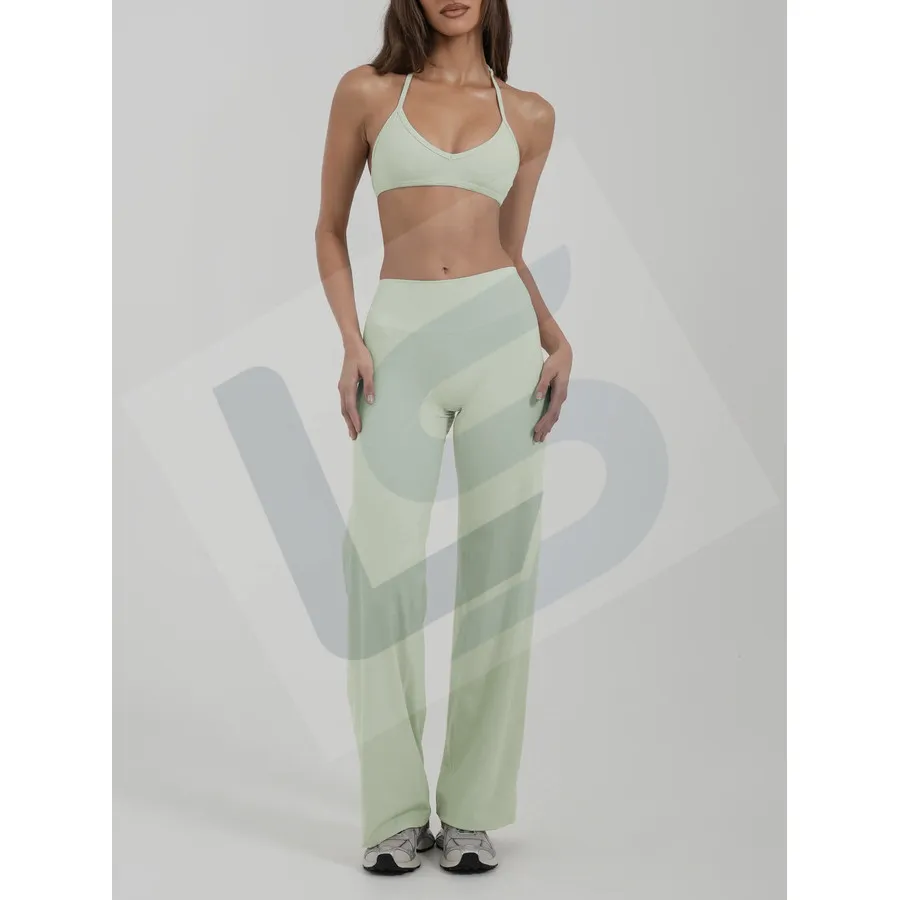 LS-B0024 Women's Activewear Set in Ivory Top, original product photograph