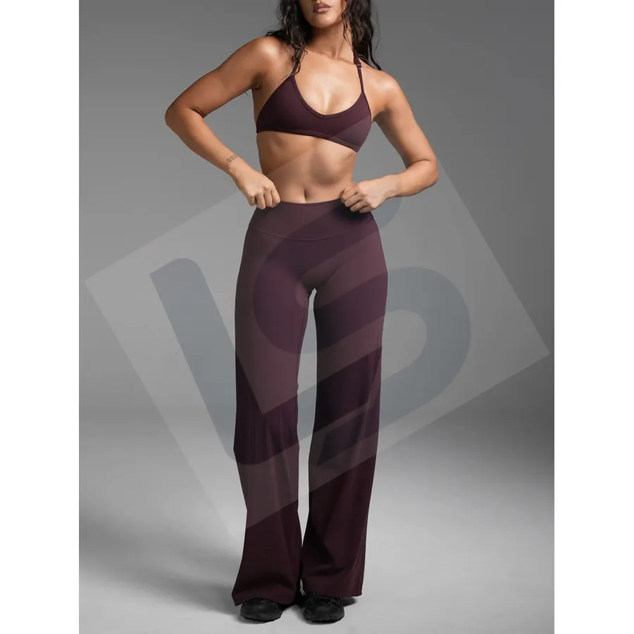 LS-B0024 Women's Activewear Set in Red Top Variant 2, original product photograph