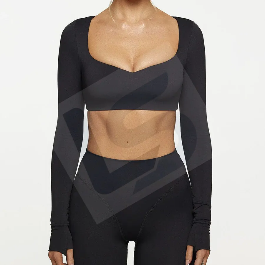 LS-B0025 Black Top & Pants Set front view — original product photograph
