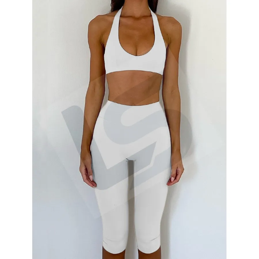 LS-B0026 Women's Activewear Set in Glacier White, original product photograph