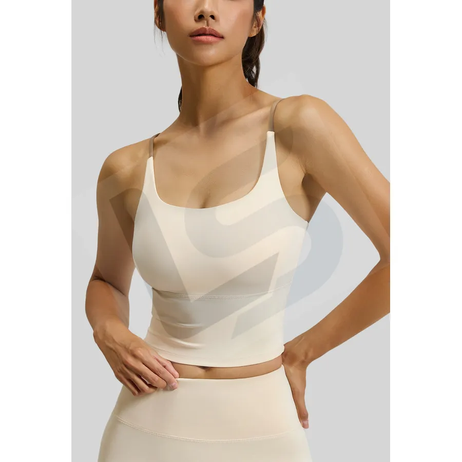 LS-B0028 Women's Sports Bra in Ivory, original product photograph