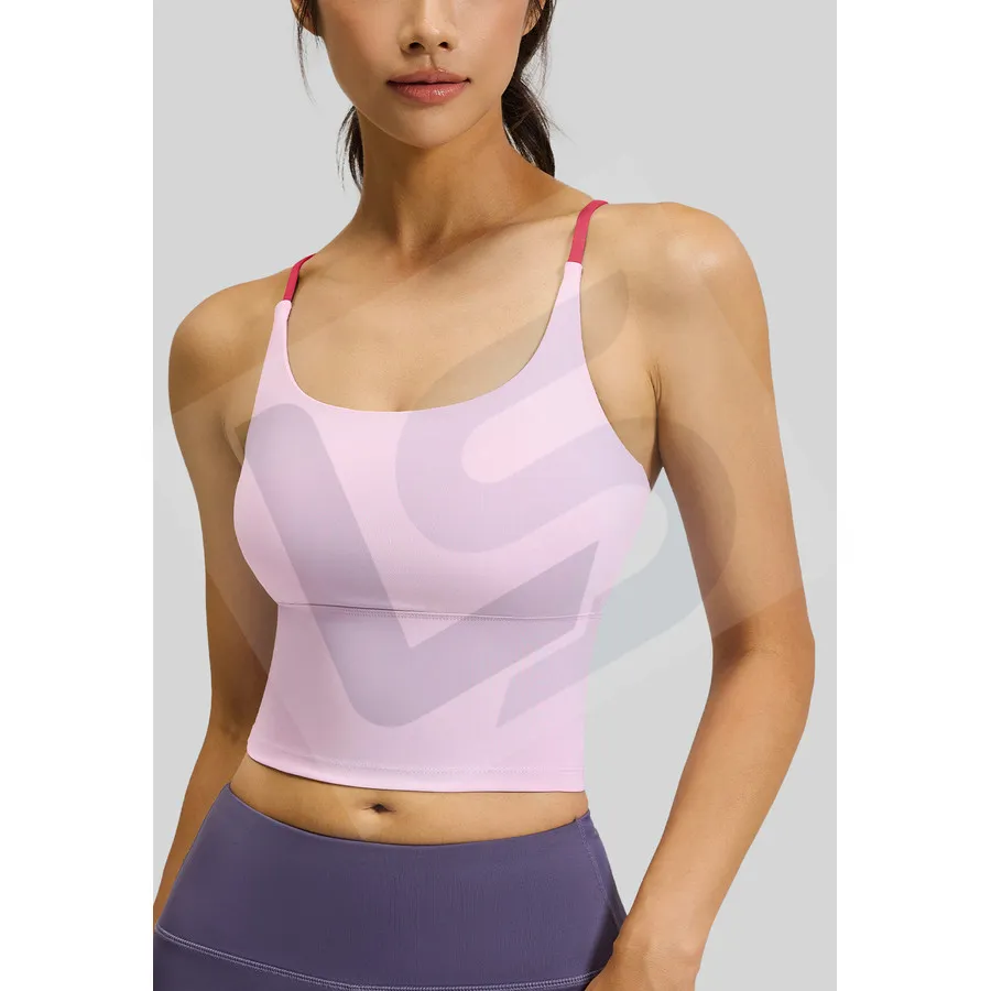 LS-B0028 Women's Sports Bra in Pink Variant 1, original product photograph