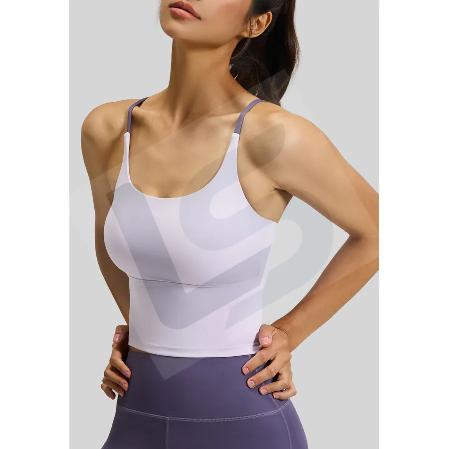 LS-B0028 Women's Sports Bra in Purple, original product photograph