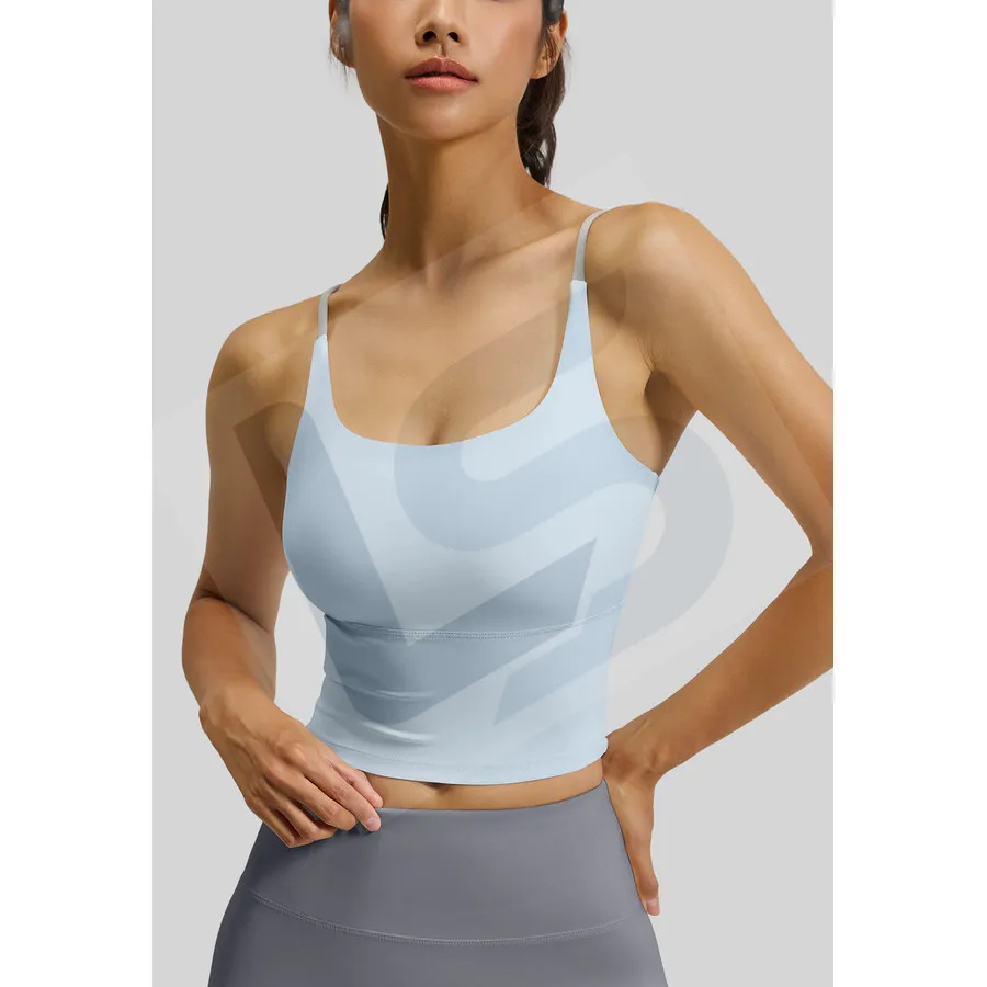 LS-B0028 Women's Sports Bra in Blue Variant 2, original product photograph