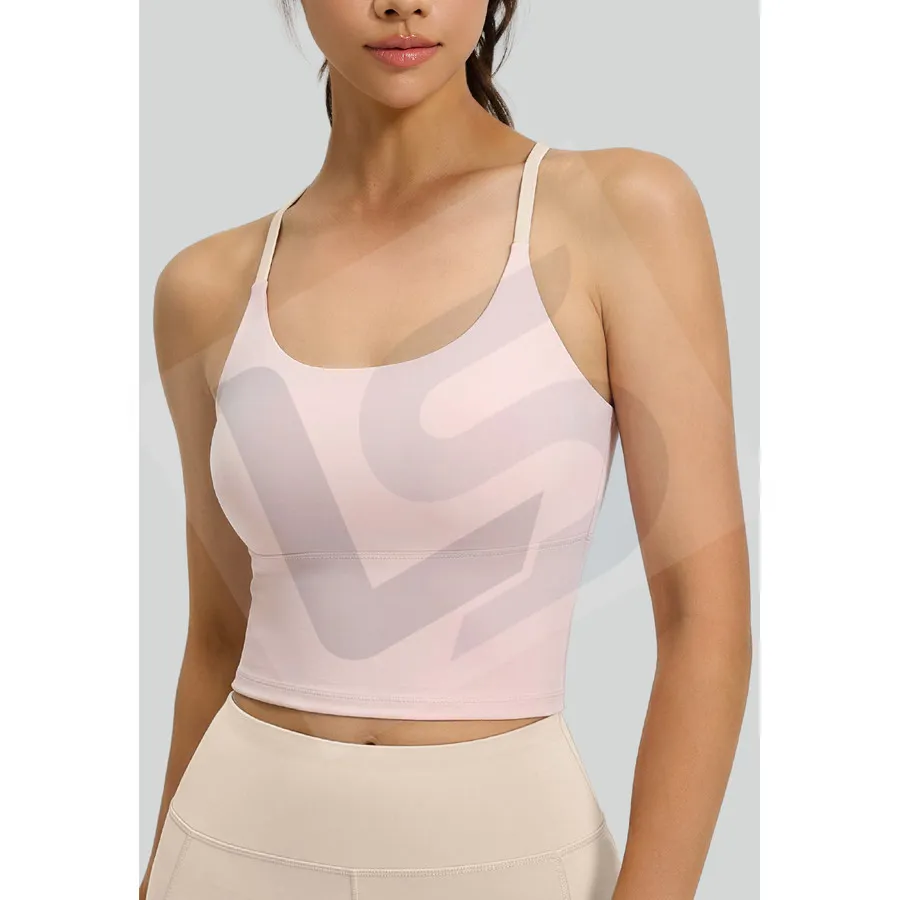 LS-B0028 Women's Sports Bra in Pink Variant 2, original product photograph