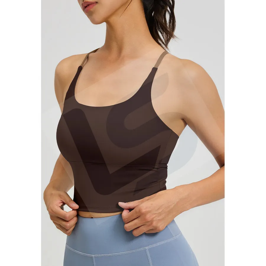 LS-B0028 Women's Sports Bra in Coffee, original product photograph