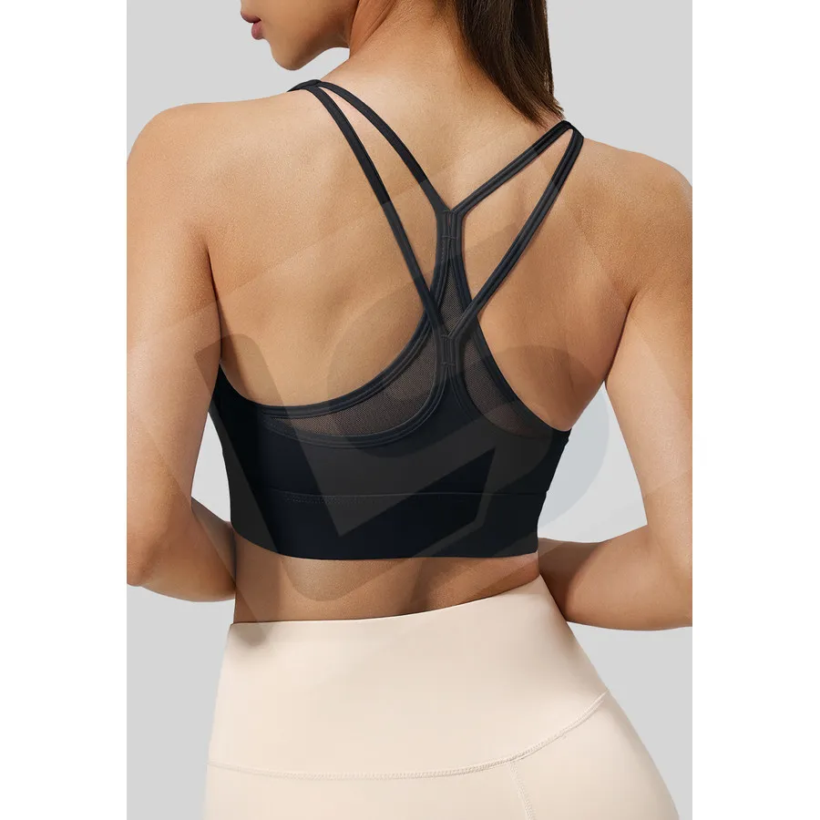 LS-B0029 Women's Sports Bra in Black, original product photograph