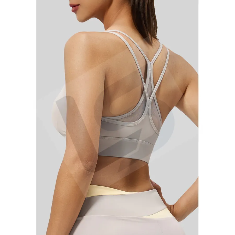 LS-B0029 Women's Sports Bra in Grey, original product photograph