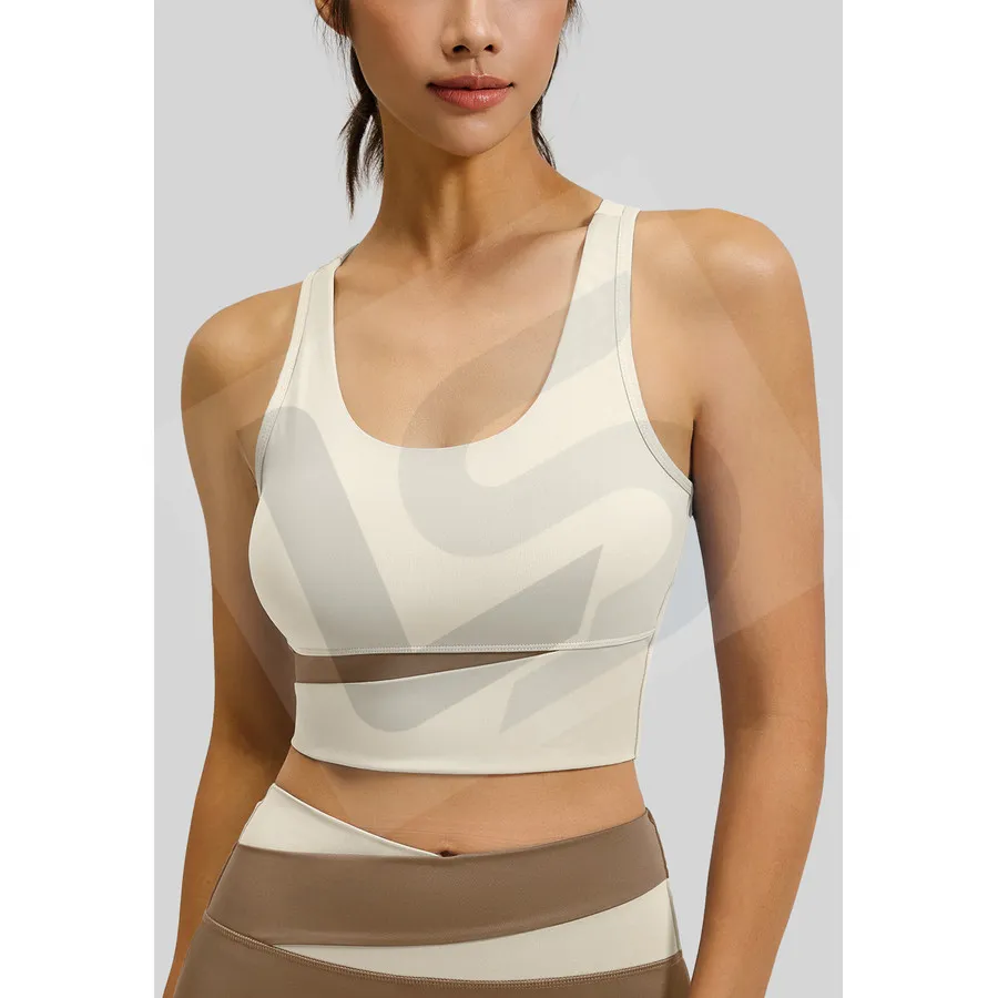 LS-B0030 Women's Sports Bra in Ivory, original product photograph