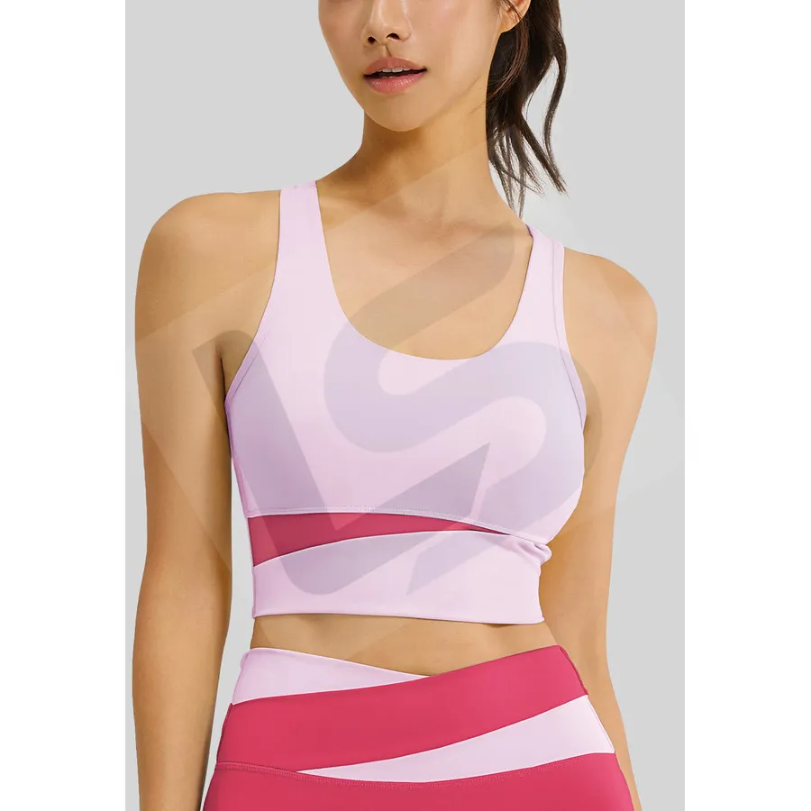 LS-B0030 Women's Sports Bra in Pink, original product photograph