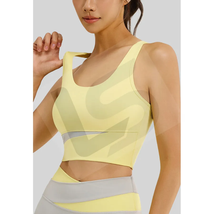 LS-B0030 Women's Sports Bra in Yellow, original product photograph