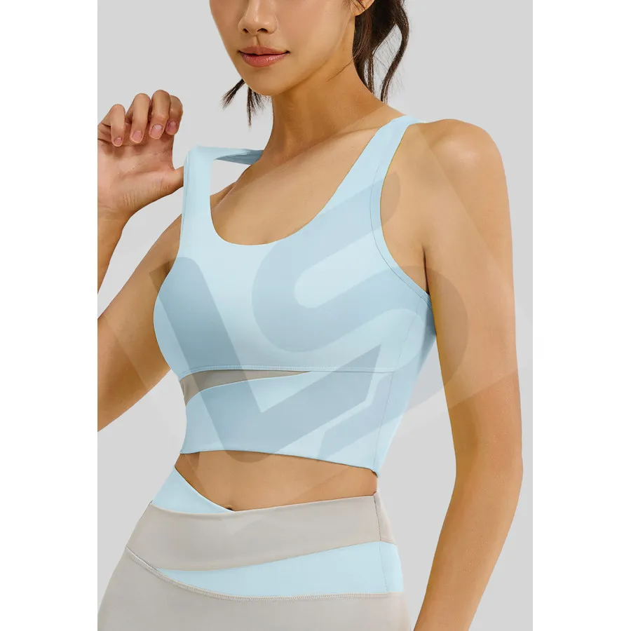 LS-B0030 Women's Sports Bra in Blue Variant 2, original product photograph