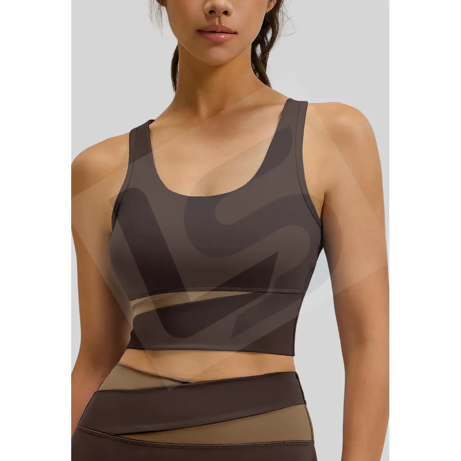 LS-B0030 Women's Sports Bra in Coffee, original product photograph