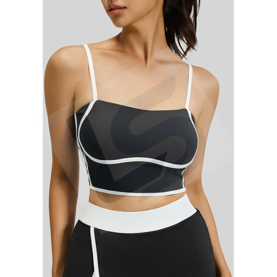 LS-B0031 Women's Sports Bra in Black, original product photograph