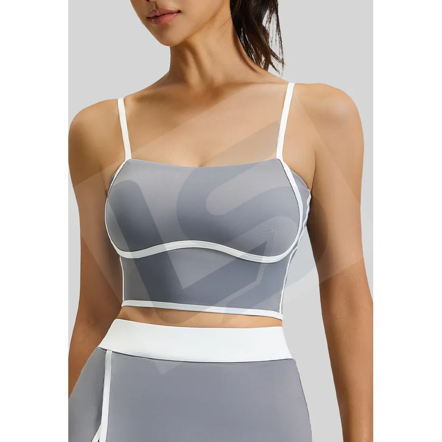 LS-B0031 Women's Sports Bra in Grey, original product photograph