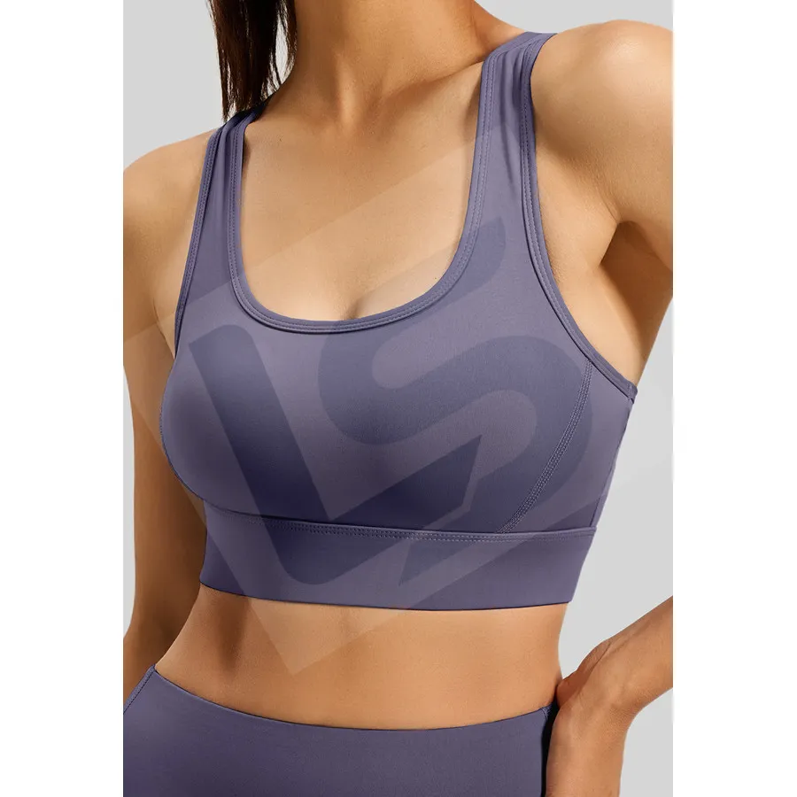 LS-B0032 Women's Sports Bra in Purple, original product photograph