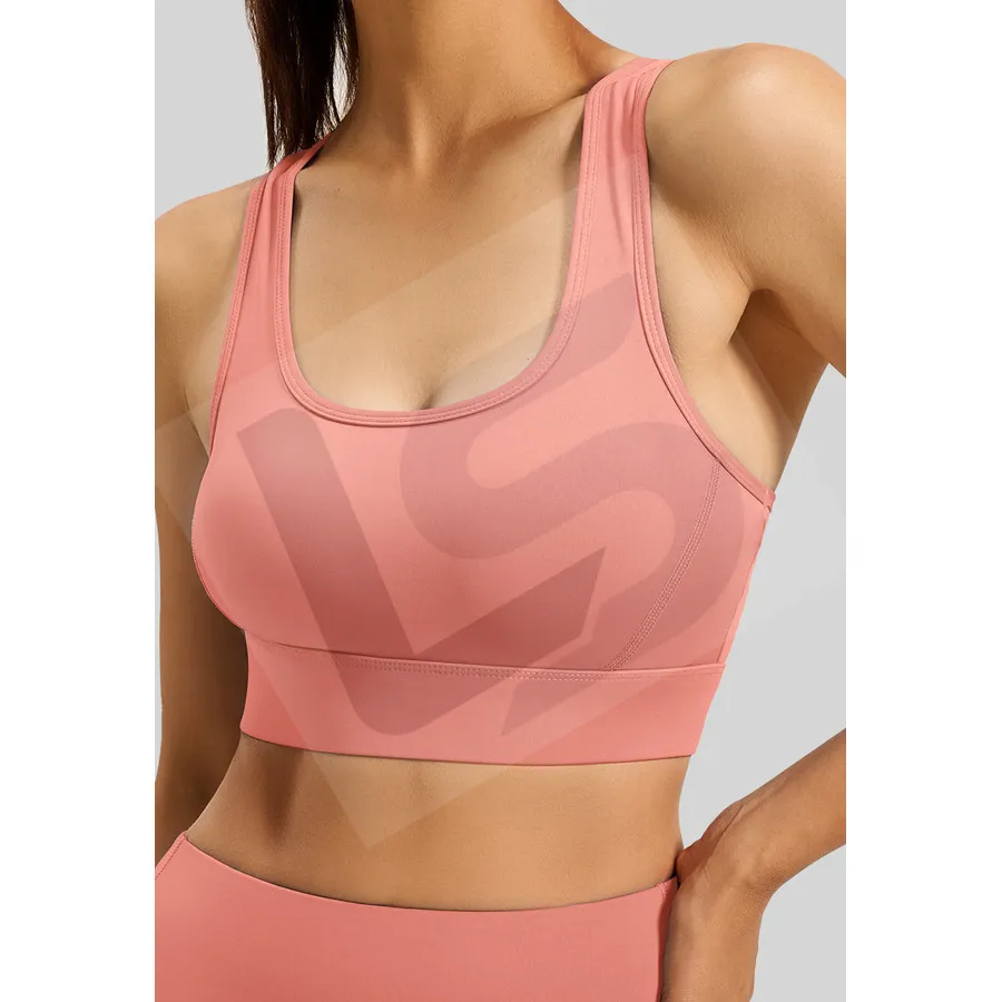 LS-B0032 Women's Sports Bra in Pink, original product photograph