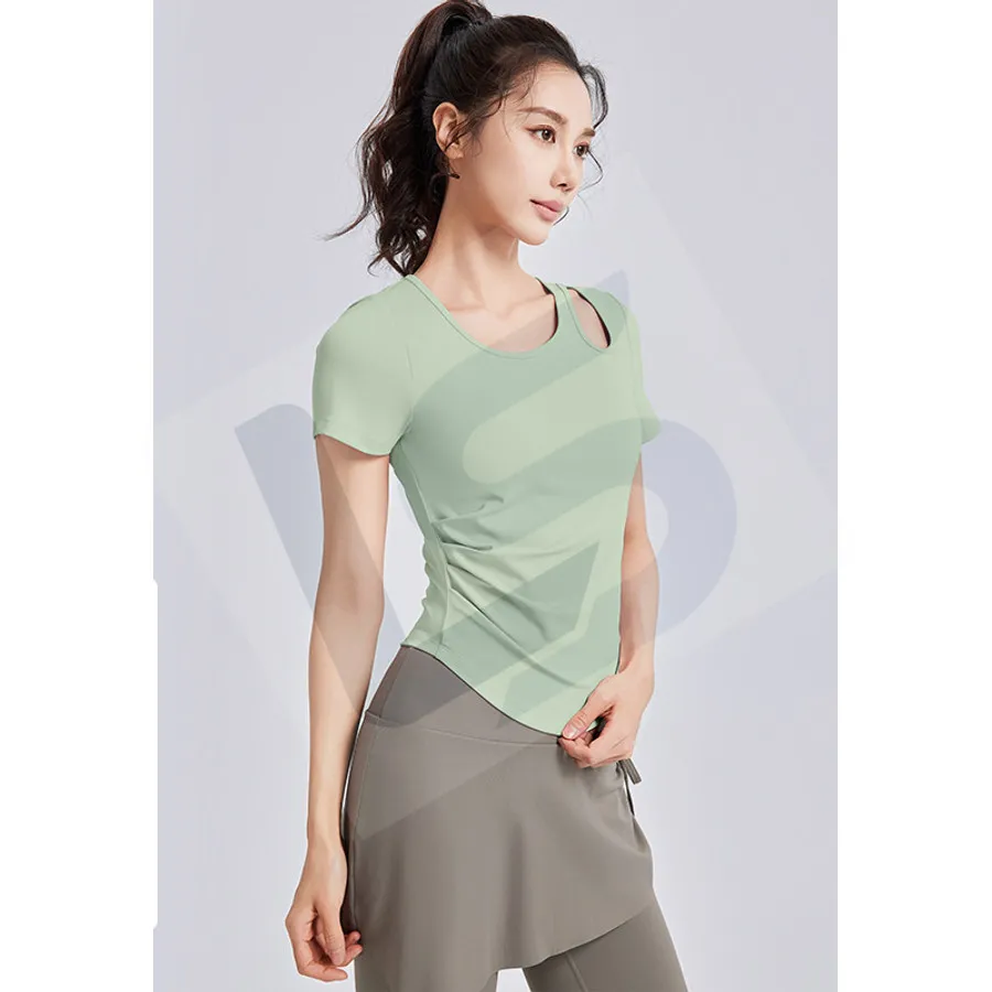 LS-B0033 Women's Sports Bra in Green, original product photograph