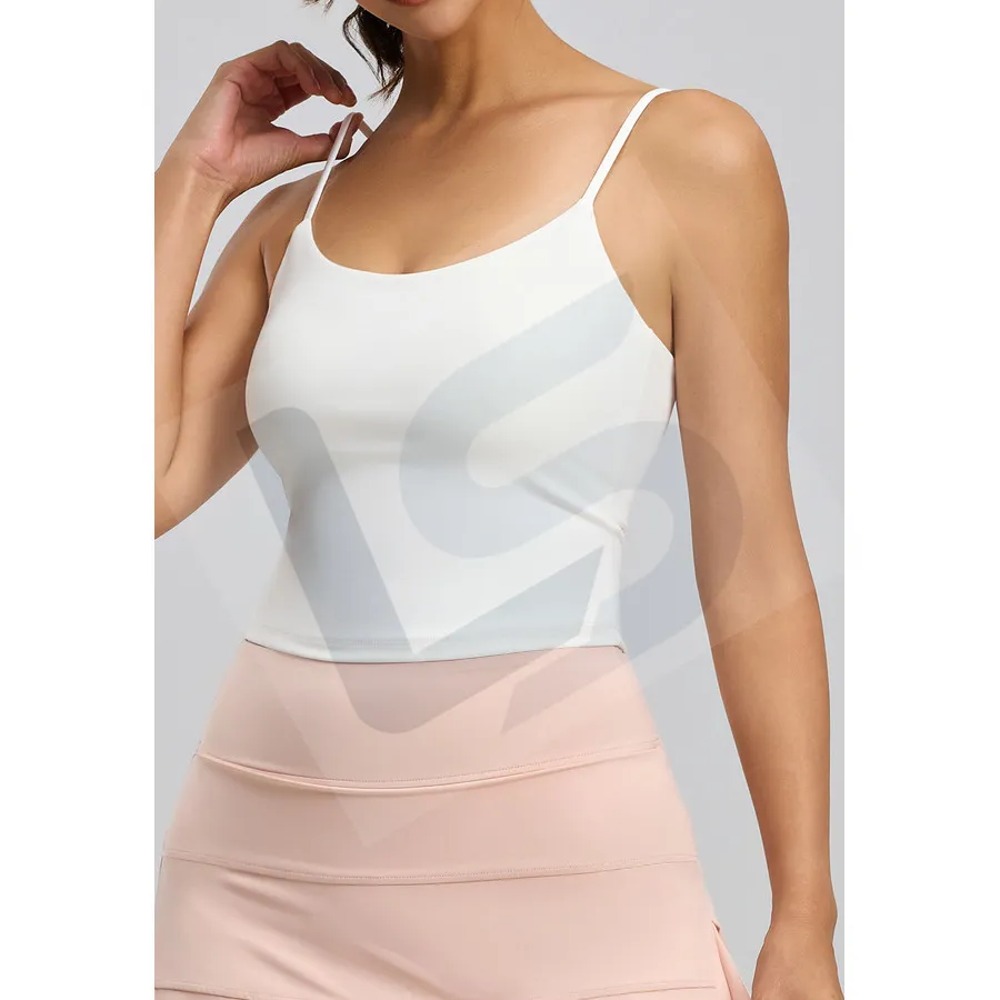 LS-B0034 Women's Sports Bra in White, original product photograph