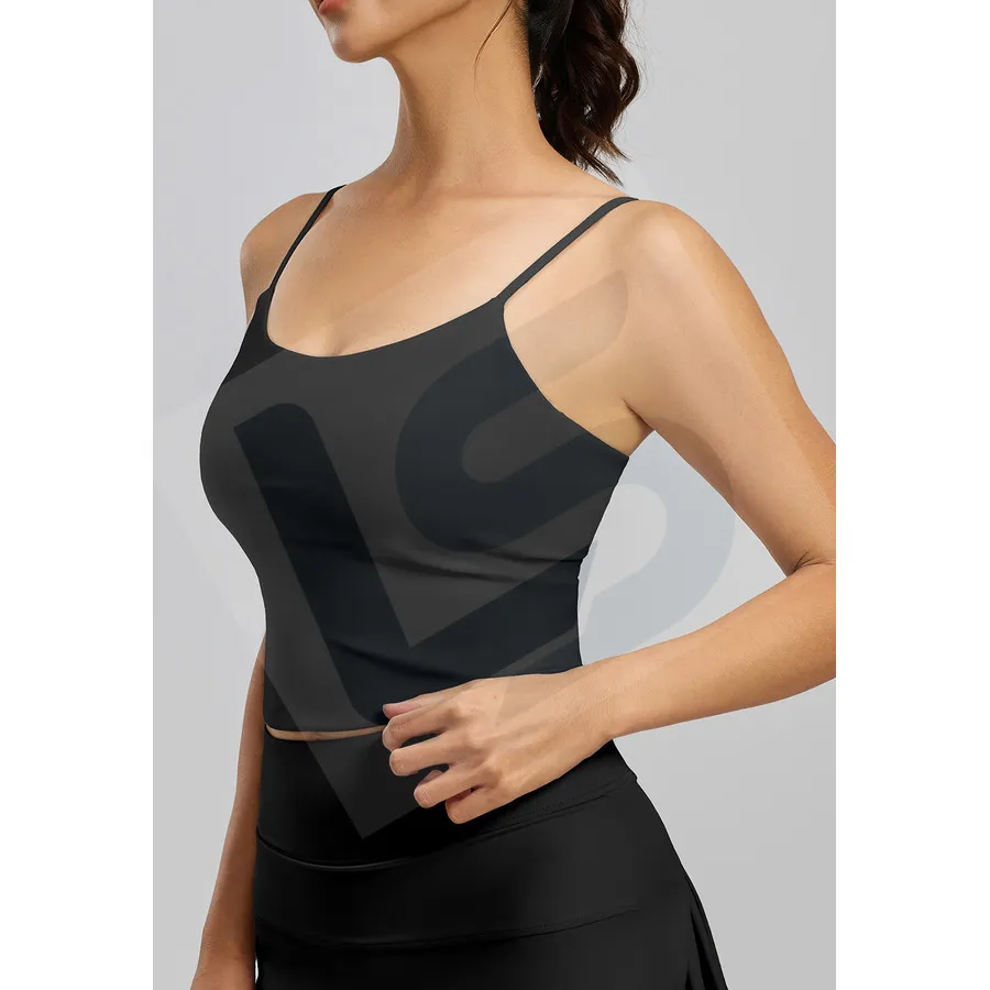 LS-B0034 Women's Sports Bra in Black, original product photograph