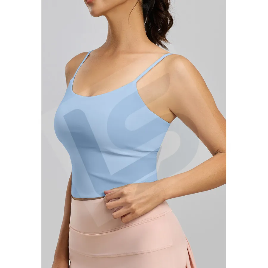 LS-B0034 Women's Sports Bra in Blue, original product photograph