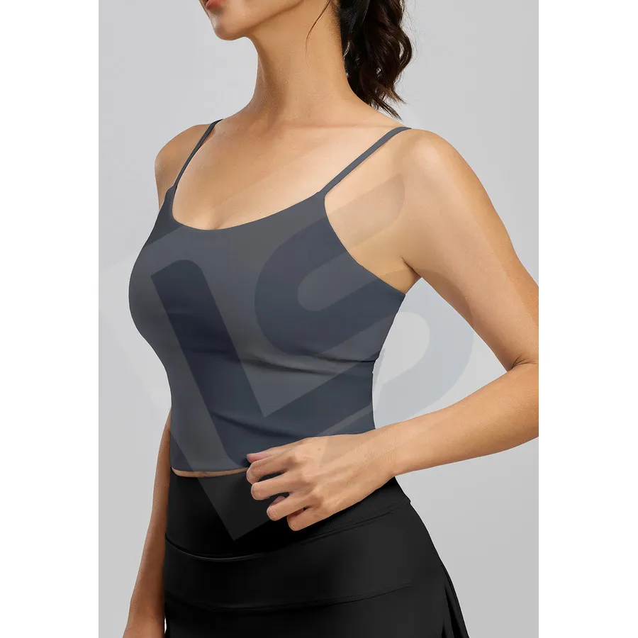 LS-B0034 Women's Sports Bra in Grey, original product photograph