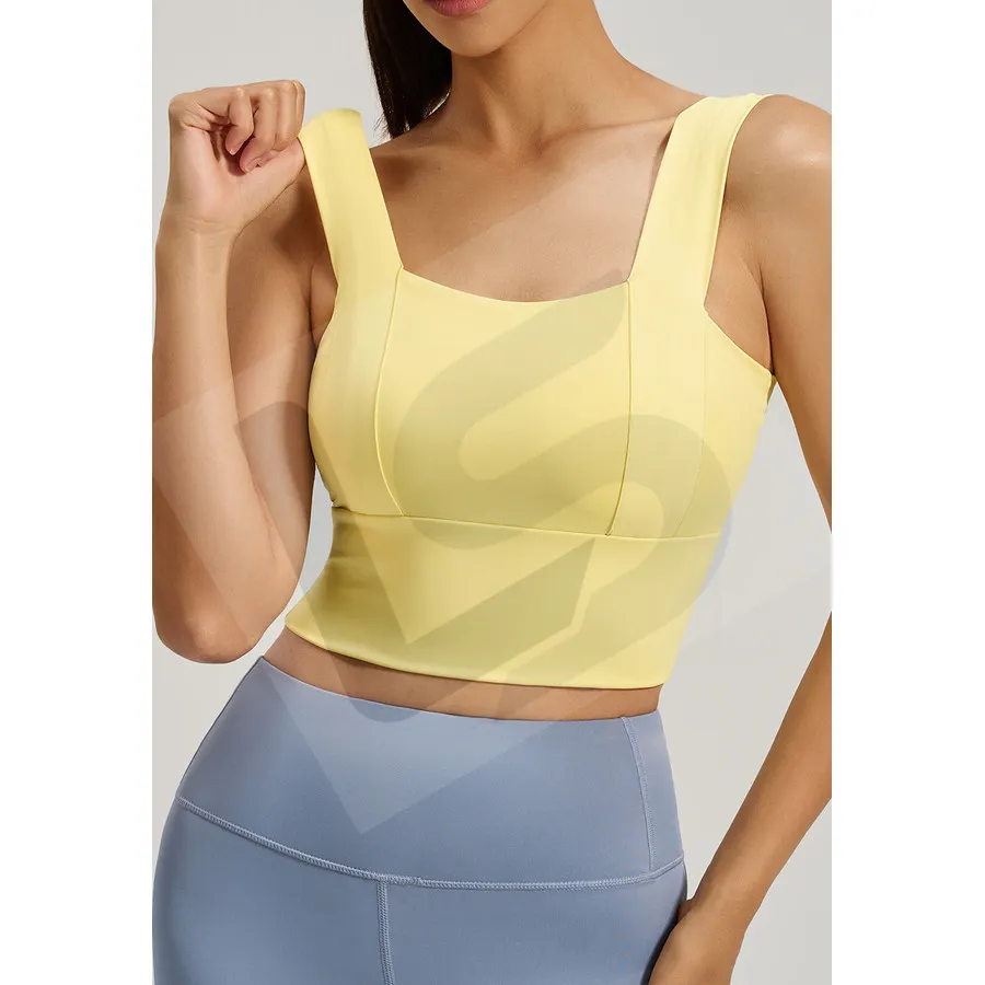LS-B0035 Women's Sports Bra in Yellow, original product photograph
