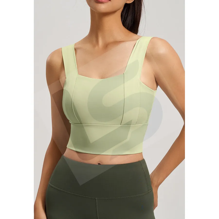 LS-B0035 Women's Sports Bra in Green, original product photograph