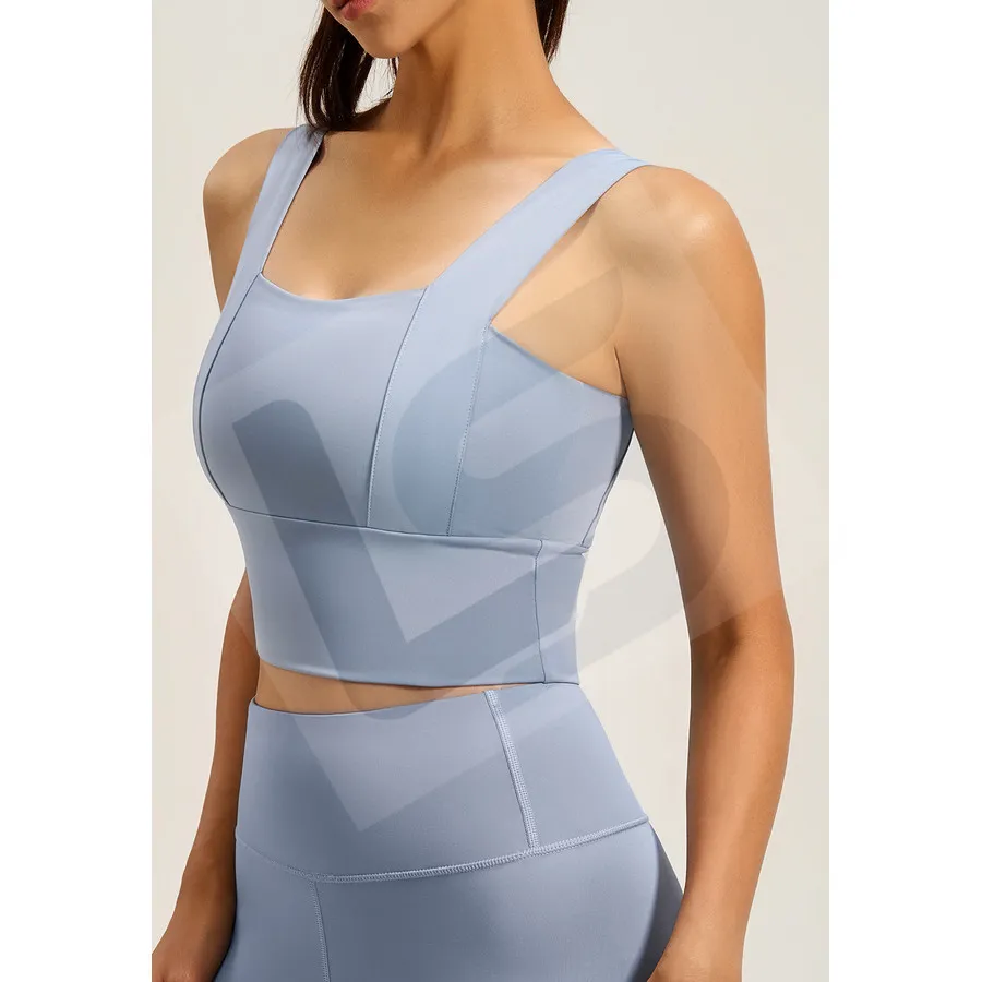 LS-B0035 Women's Sports Bra in Blue Variant 1, original product photograph