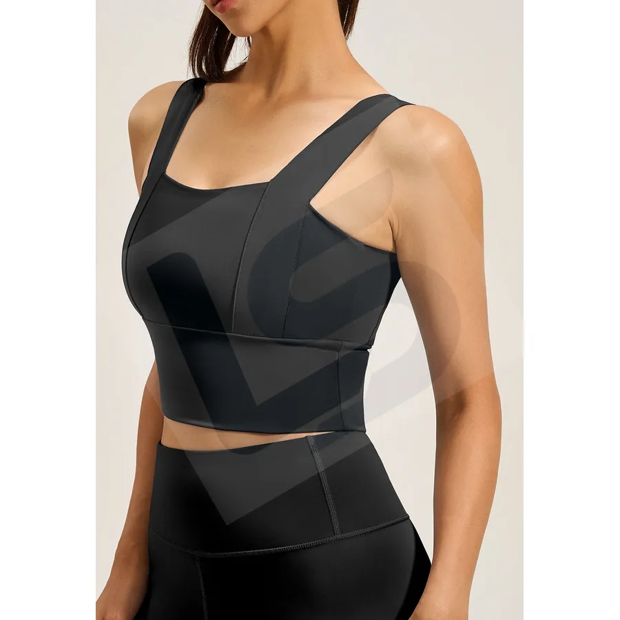 LS-B0035 Women's Sports Bra in Black, original product photograph