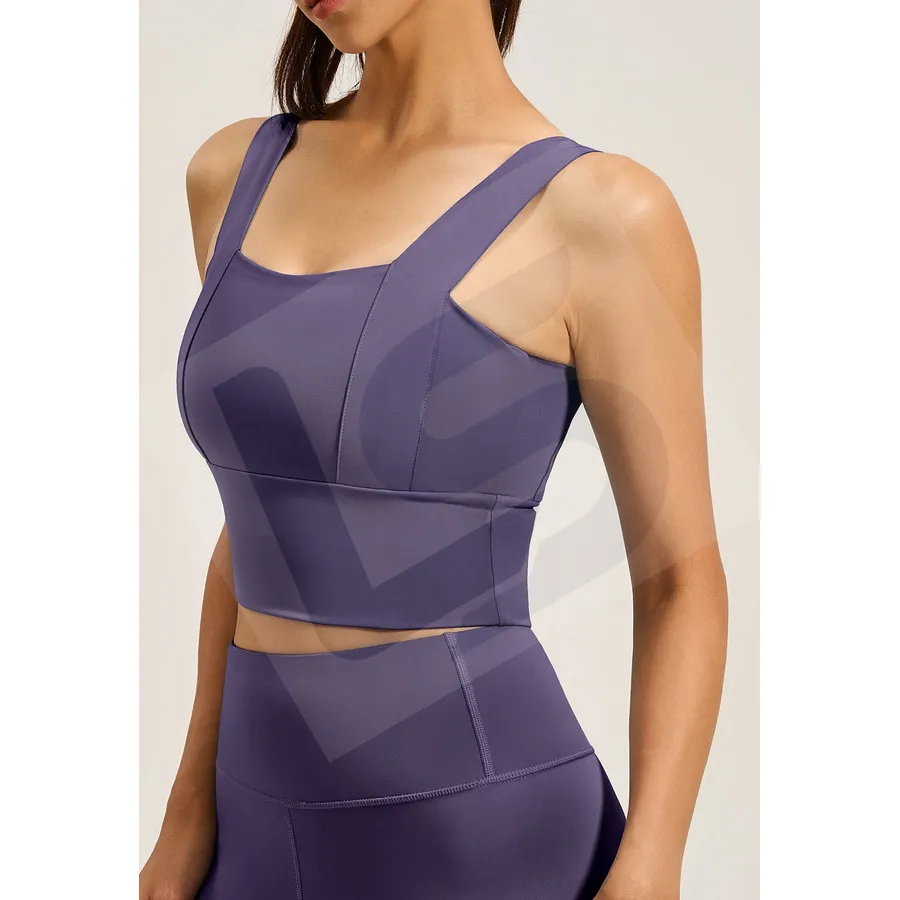LS-B0035 Women's Sports Bra in Purple Variant 1, original product photograph