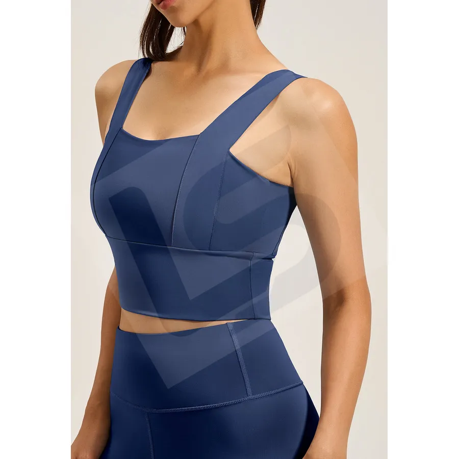 LS-B0035 Women's Sports Bra in Blue Variant 2, original product photograph