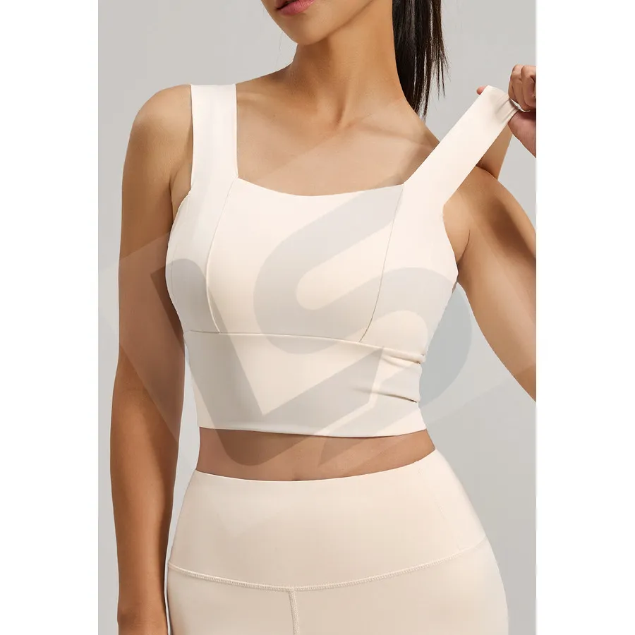 LS-B0035 Women's Sports Bra in Ivory, original product photograph