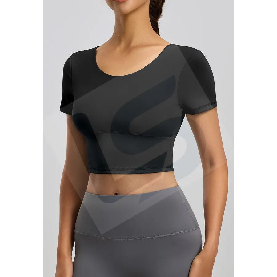 LS-B0036 Women's Sports Bra in Black, original product photograph