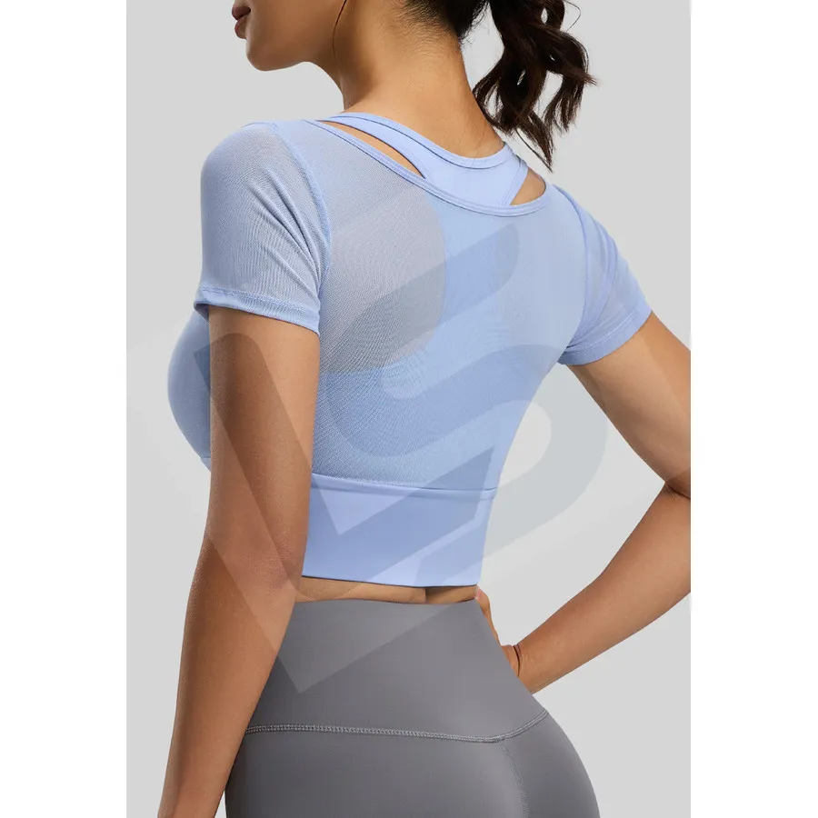 LS-B0037 Women's Sports Bra in Blue, original product photograph
